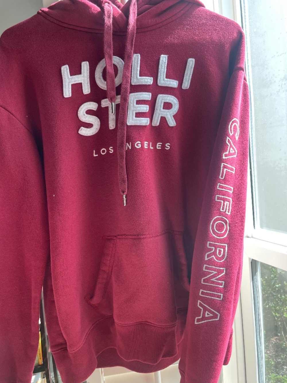Hollister Burgundy Hoodie size medium